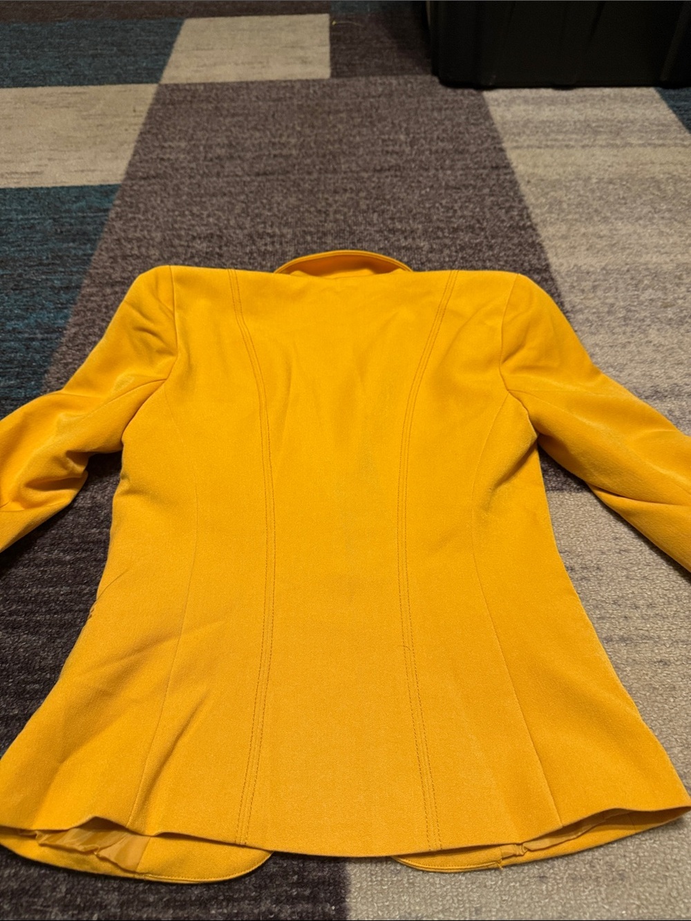 XOXO Women's Golden Yellow Single-Button Blazer - Picture 7 of 8
